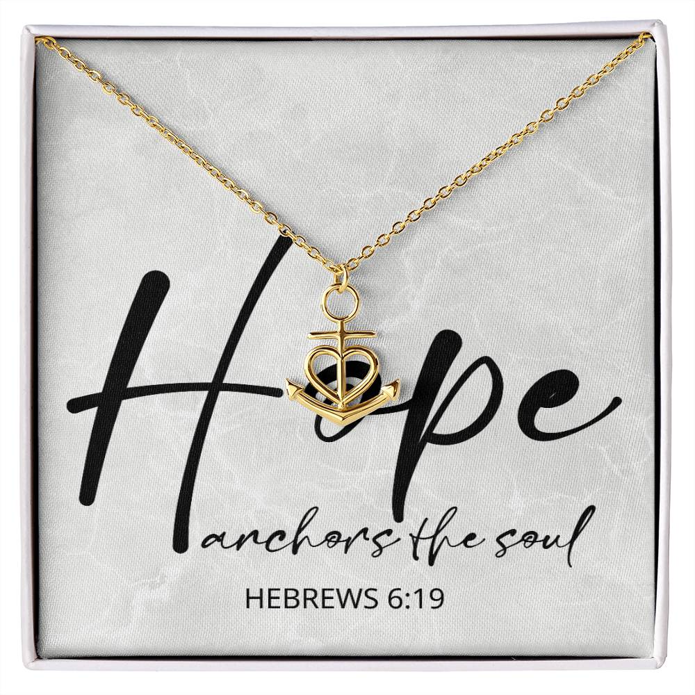 Anchor Necklace for Women Inspirational Necklace Motivational Necklace Christmas Gifts for Christians Hebrews 6:19 Gift Hebrews 6 19