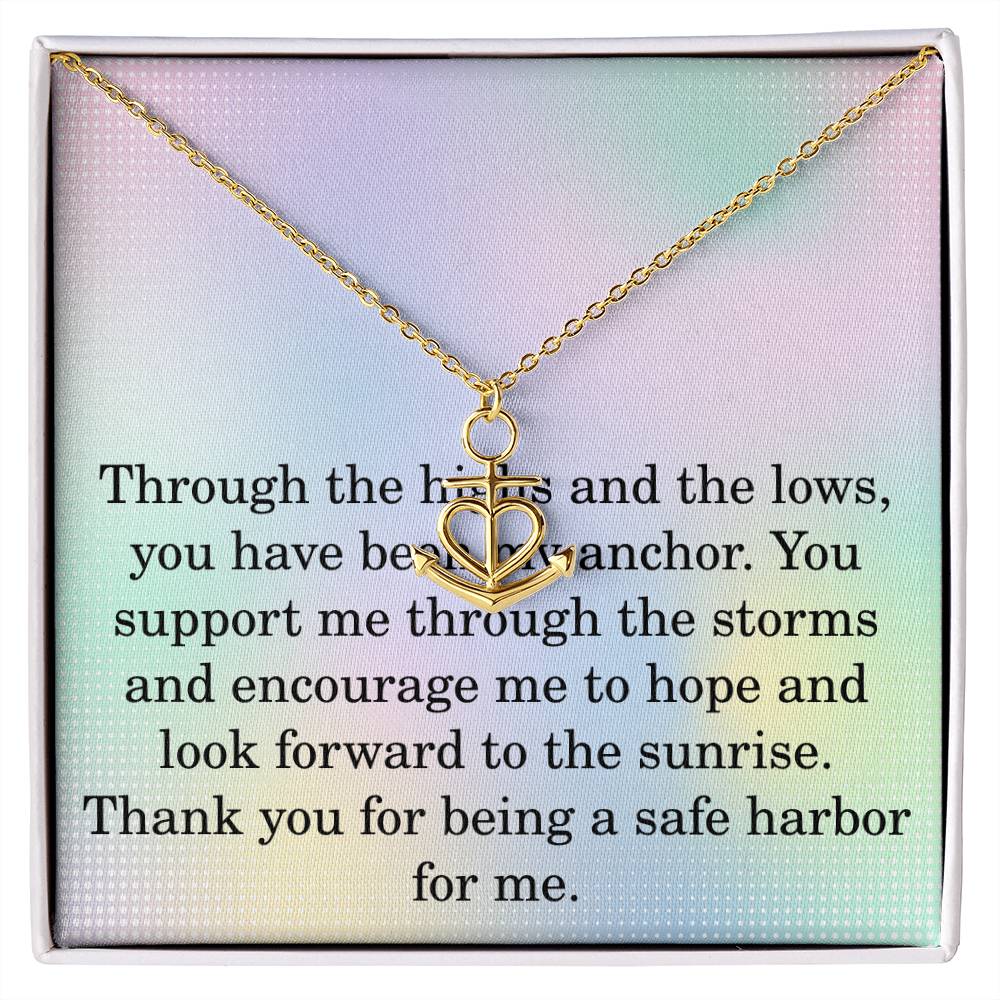 Anchor Penant Necklace for Women Support Christmas Gift Illness Cancer Survivor Surgury Christmas Gifts for Her