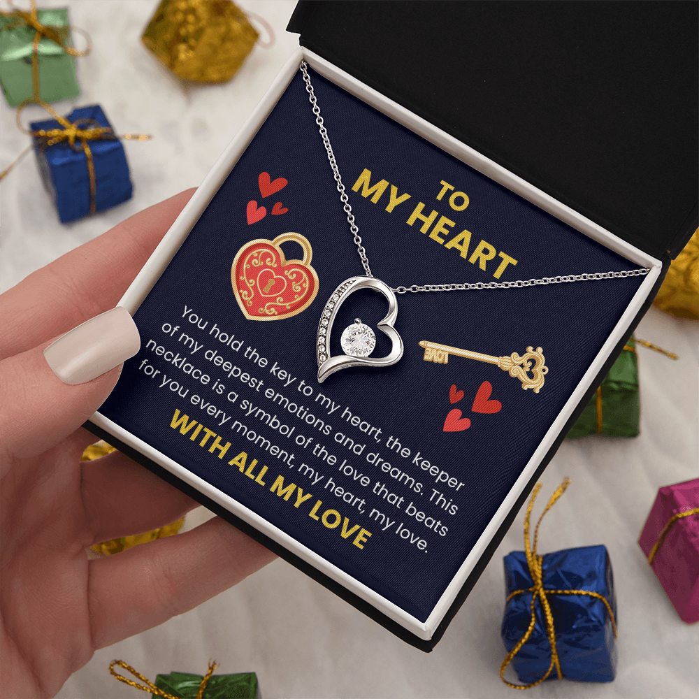 Anniversary Necklace for Wife Christmas Gifts To My Heart Necklace Sentimental Gift for Girlfriend