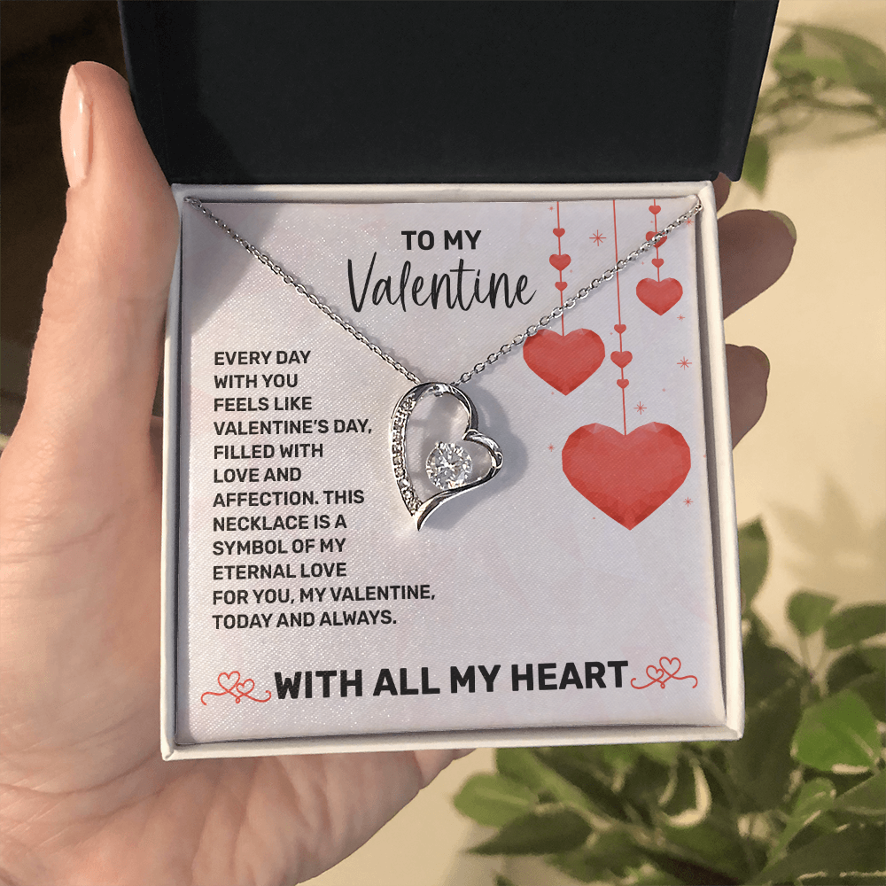 To My Valentine Necklace for Wife Anniversary Gifts for Her Girlfriend Valentines Day Gift Valentine's Day Jewelry for Women
