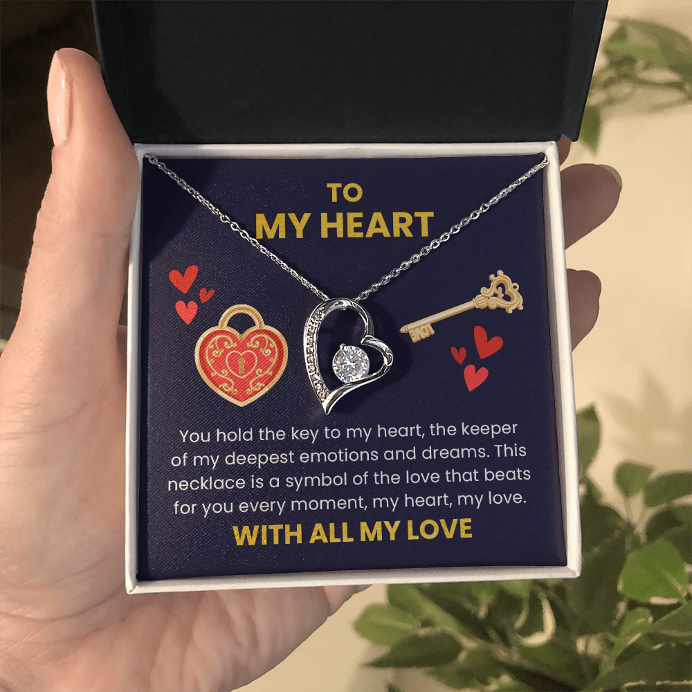 Anniversary Necklace for Wife Christmas Gifts To My Heart Necklace Sentimental Gift for Girlfriend