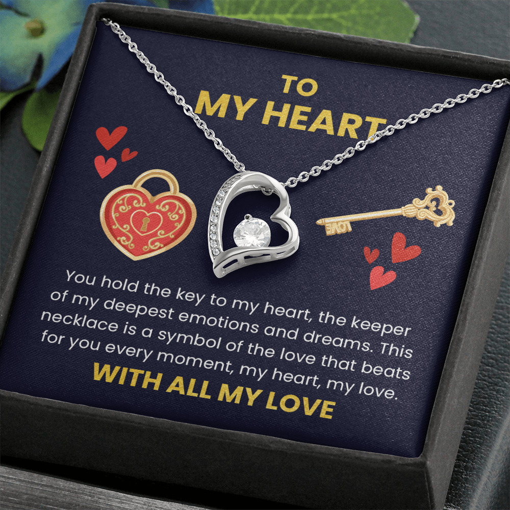 Anniversary Necklace for Wife Christmas Gifts To My Heart Necklace Sentimental Gift for Girlfriend