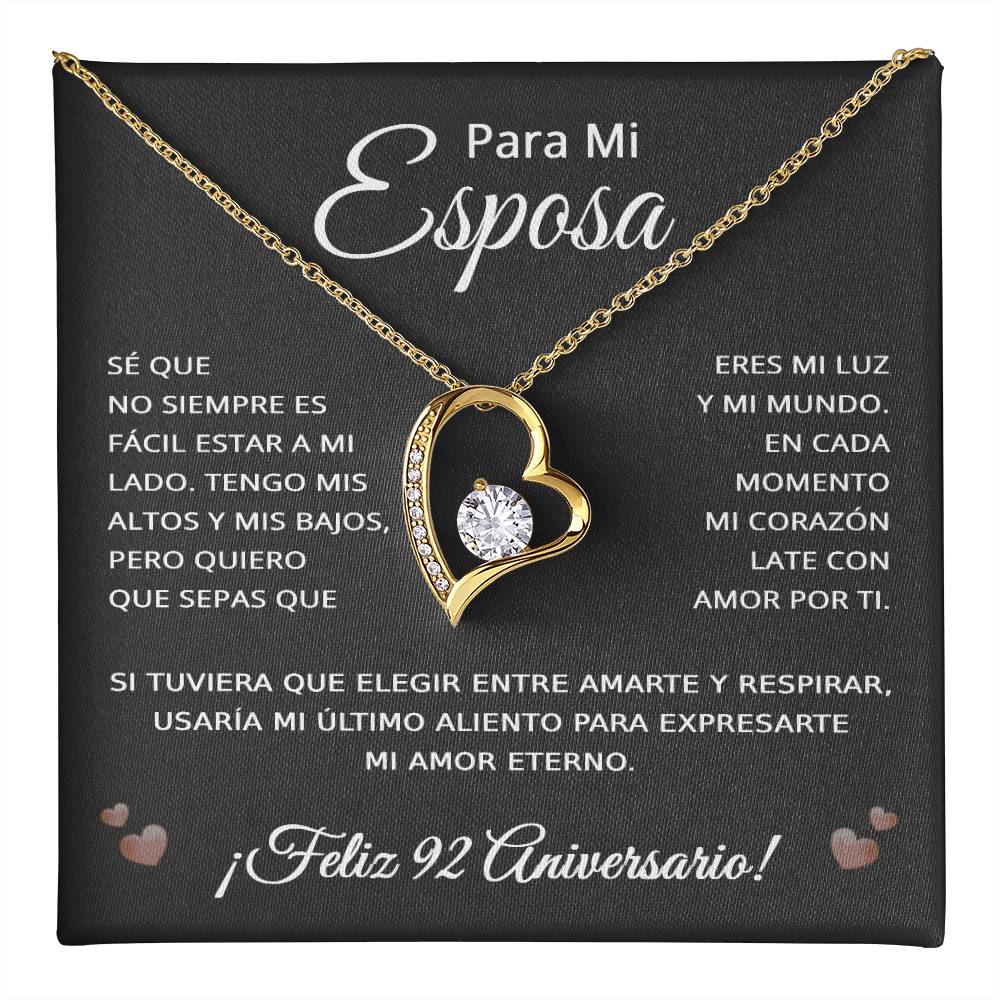 92 Anos de Aniversario Para Mi Esposa - 92 Year Aniversario Gift for Her