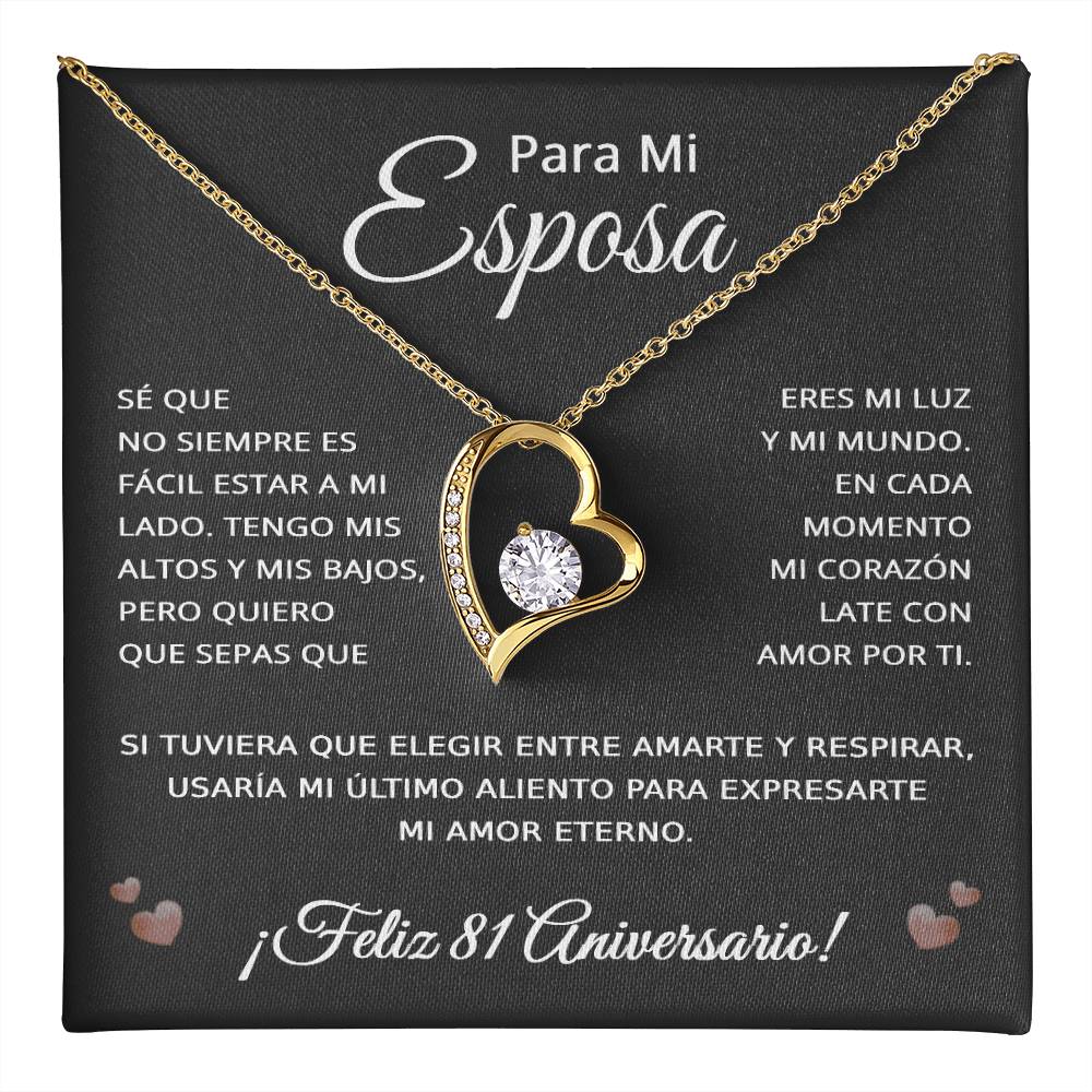 81 Anos de Aniversario Para Mi Esposa - 81 Year Aniversario Gift for Her