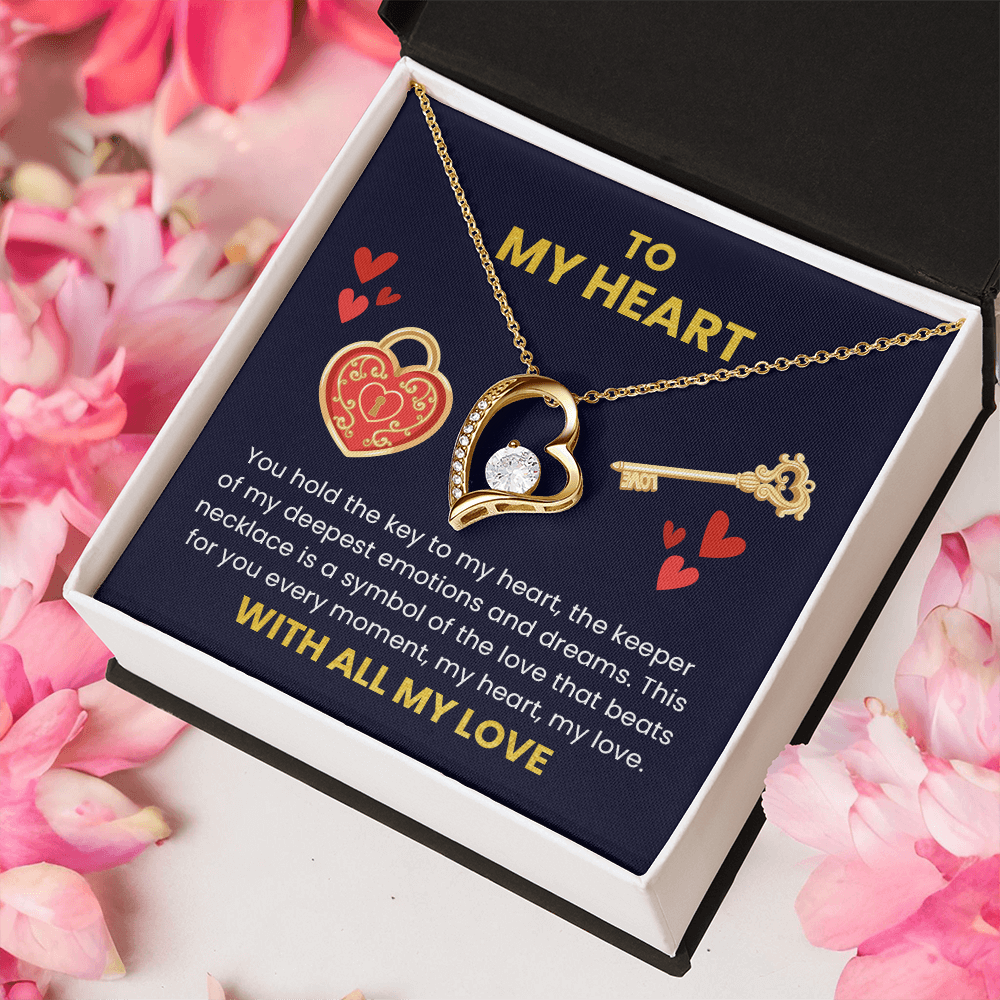 Anniversary Necklace for Wife Christmas Gifts To My Heart Necklace Sentimental Gift for Girlfriend