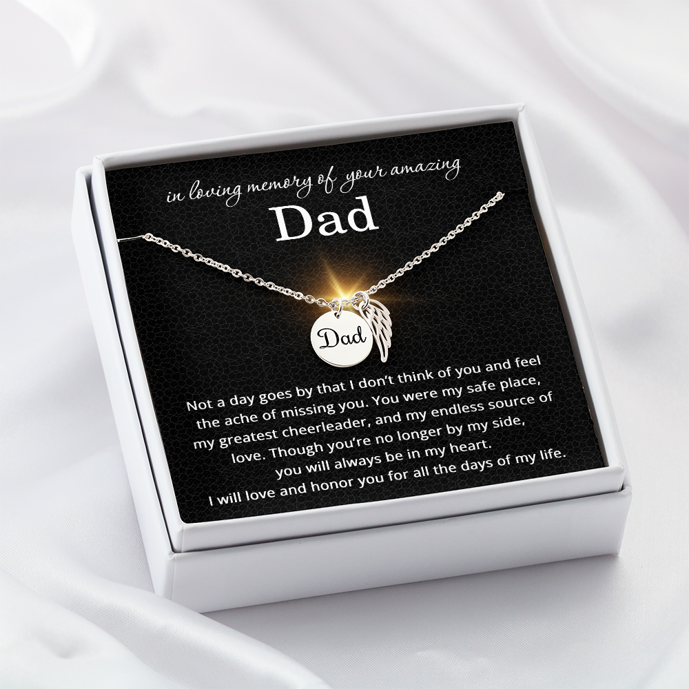 In Memory of Your Dad Necklace Sympathy Gift for Loss of Father Bereavement Gift for Friend Condolences Gifts for Dad