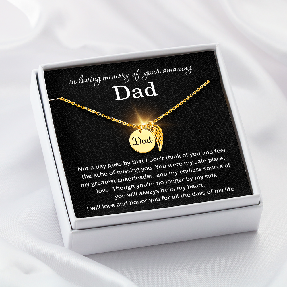 In Memory of Your Dad Necklace Sympathy Gift for Loss of Father Bereavement Gift for Friend Condolences Gifts for Dad