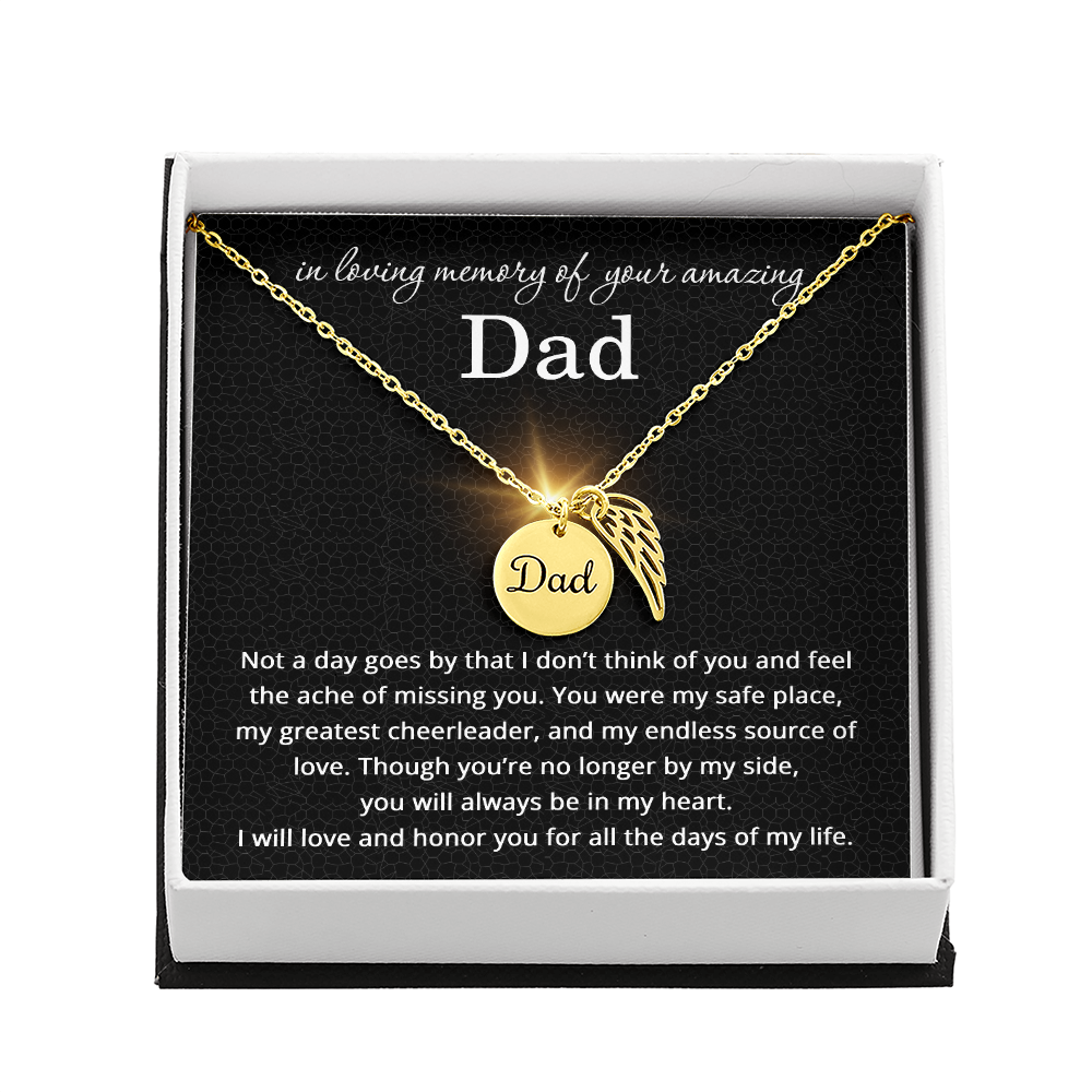 In Memory of Your Dad Necklace Sympathy Gift for Loss of Father Bereavement Gift for Friend Condolences Gifts for Dad