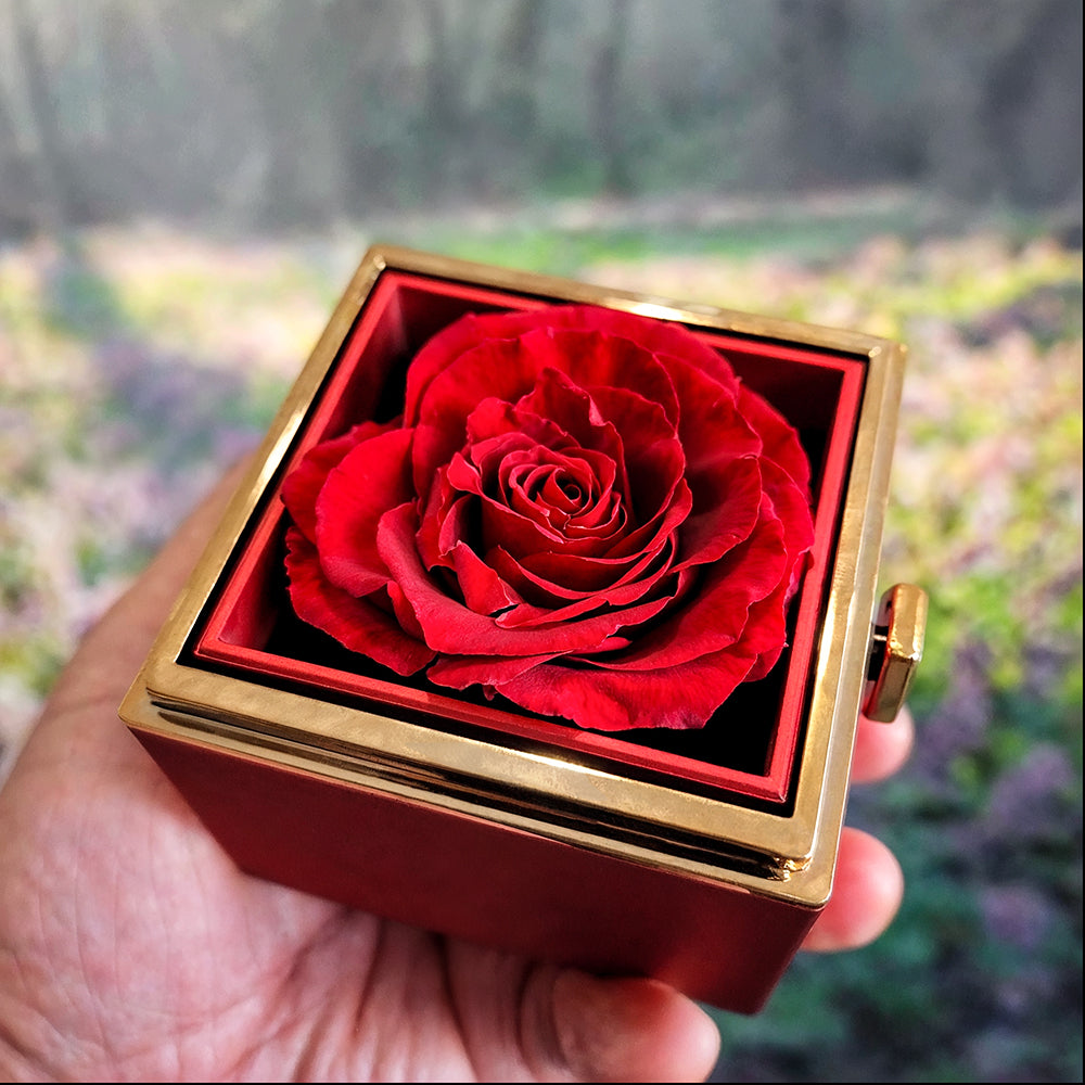 To My Sweetheart Necklace – Romantic Gift for Wife, Partner, or Girlfriend in Luxury Gold Box with Red Rose - for Wedding Anniversary, Birthday, or Christmas
