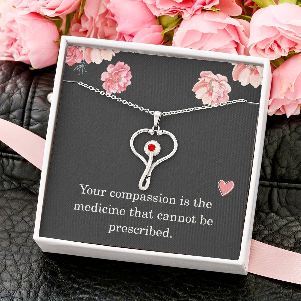 Nurse Necklace Nurse Christmas Gift Nurse Appreciation Gift Your Compassion Is The Medicine That Cannot Be Prescribed