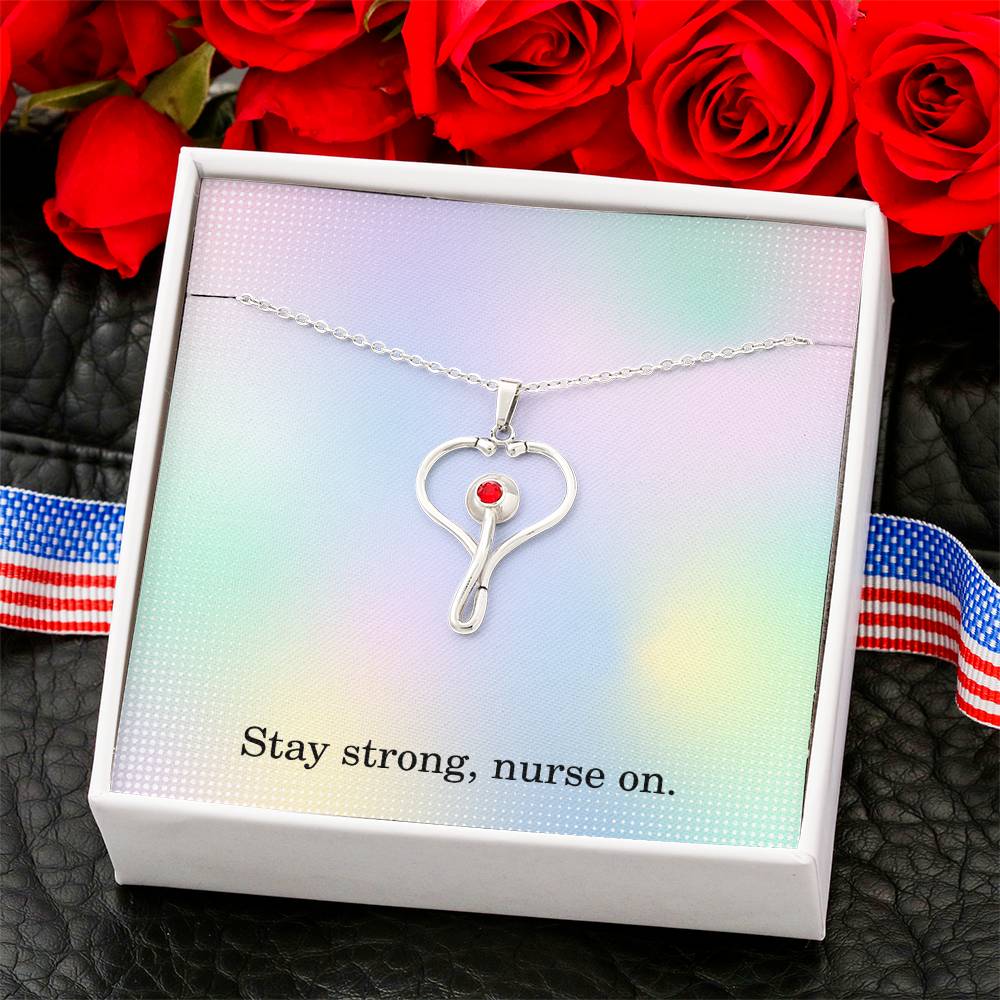 Stay Strong Nurse On Nurse Necklace Nurse Christmas Gift Nurse Appreciation Gift Nursing Gift