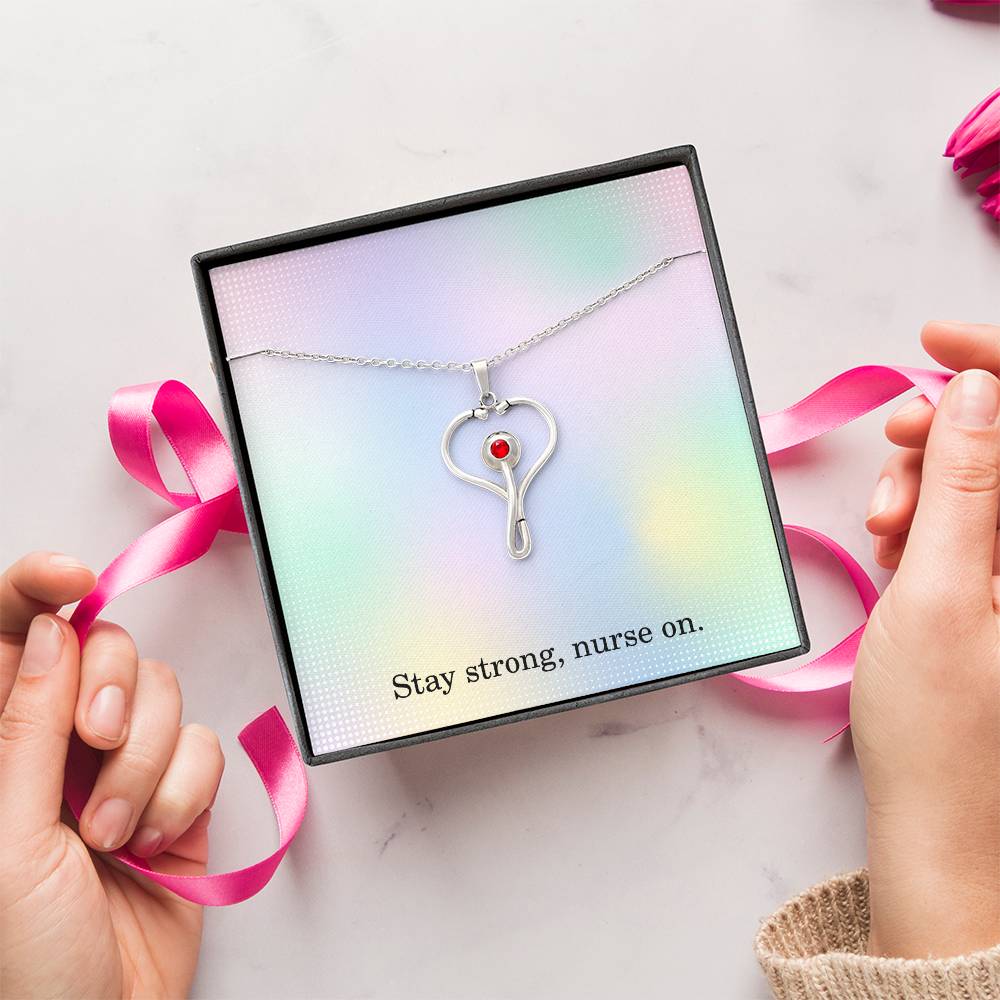 Stay Strong Nurse On Nurse Necklace Nurse Christmas Gift Nurse Appreciation Gift Nursing Gift