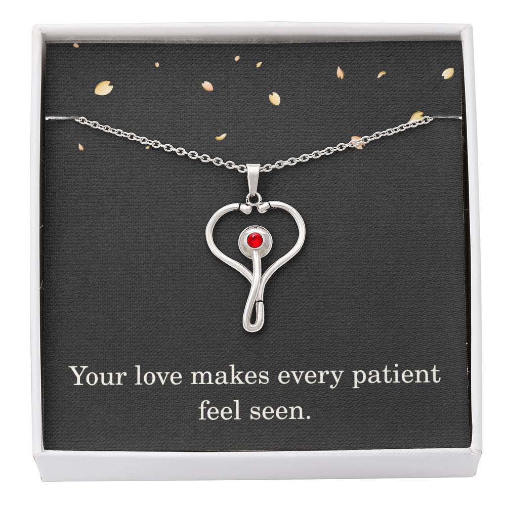 Nurse Necklace Nurse Christmas Gift Nurse Appreciation Gift Nursing Gift Your Love Makes Every Patient Feel Seen