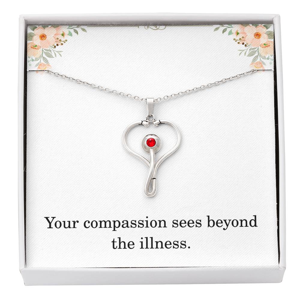 Nurse Necklace Nurse Christmas Gift Nurse Appreciation Gift Nursing Gift Your Compassion Sees Beyond The Illness