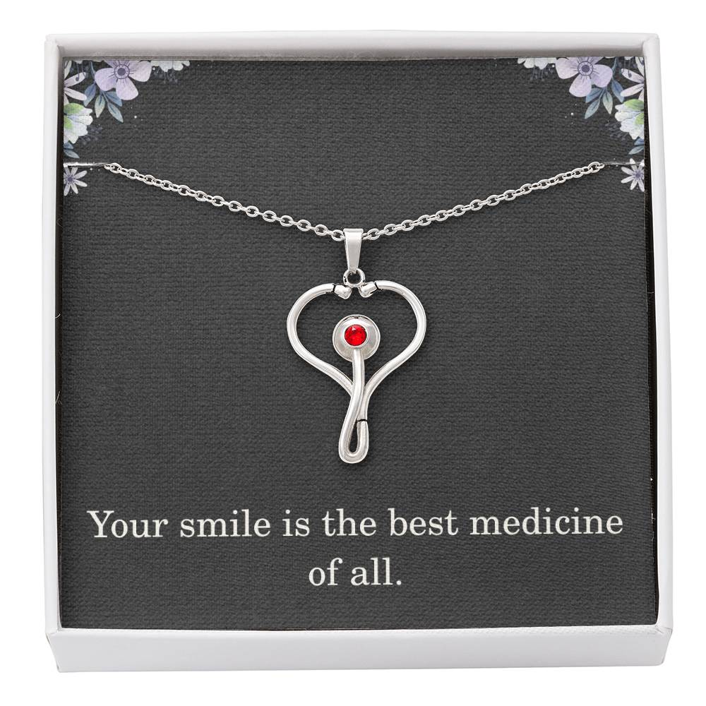 Nurse Necklace Nurse Christmas Gift Nurse Appreciation Gift Nursing Gift Your Smile Is The Best Medicine Of All