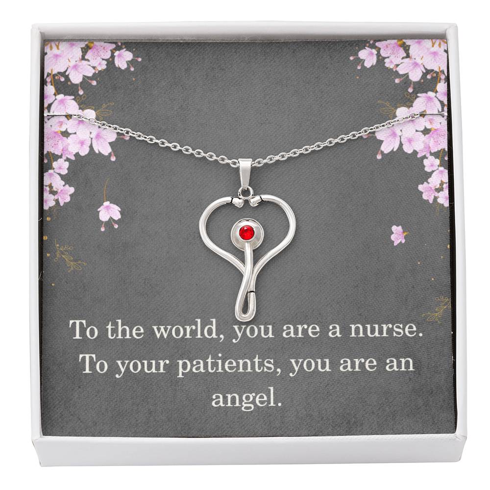Nurse Necklace Nurse Christmas Gift Nurse Appreciation Gift To The World You Are A Nurse To Your Patients You Are An Angel