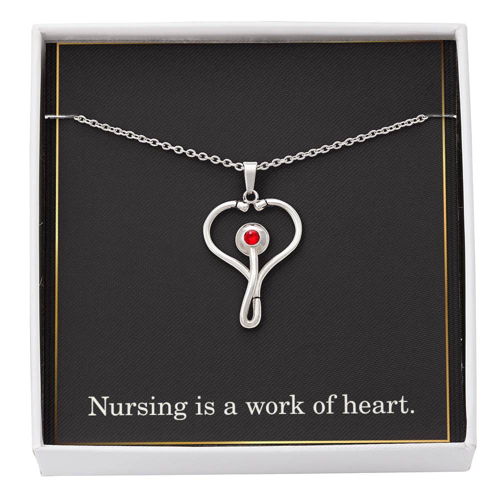 Nursing Is A Work Of Heart Nurse Necklace Nurse Christmas Gift Nurse Appreciation Gift Nursing Gift