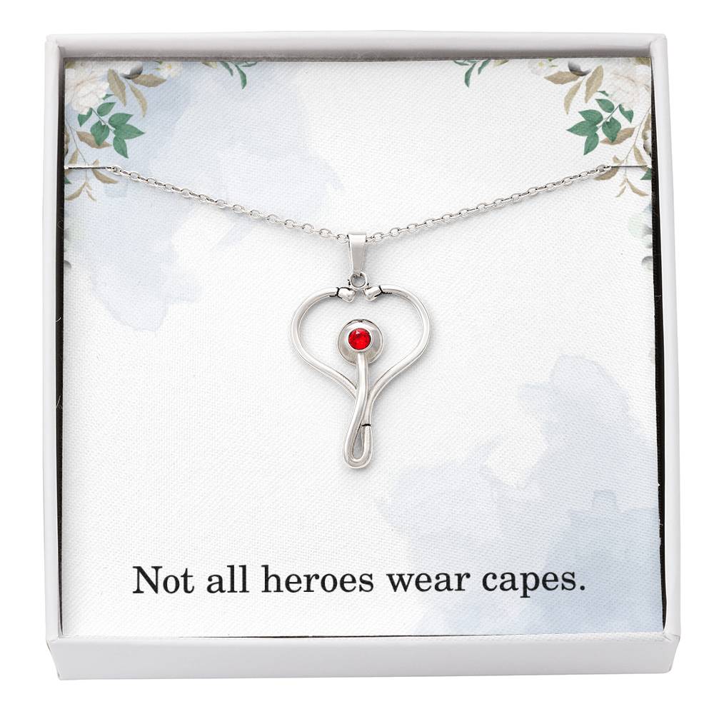 Not All Heroes Wear Capes Nurse Necklace Nurse Christmas Gift Nurse Appreciation Gift Nursing Gift