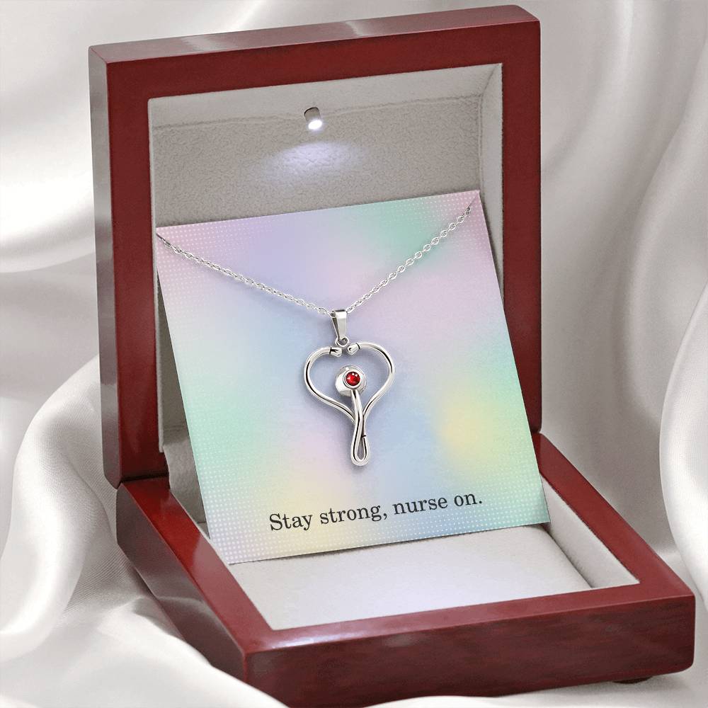 Stay Strong Nurse On Nurse Necklace Nurse Christmas Gift Nurse Appreciation Gift Nursing Gift