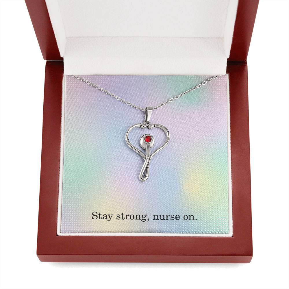 Stay Strong Nurse On Nurse Necklace Nurse Christmas Gift Nurse Appreciation Gift Nursing Gift