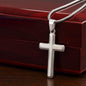 Psalm 23 Cross Pendant Necklace – “The Lord Is My Shepherd” with Adjustable Snake Chain