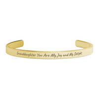 Load image into Gallery viewer, Granddaughter You Are My Joy and My Delight Bracelet - Christmas Gift for Granddaughter, Stainless Steel Meaningful Jewelry
