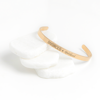 Load image into Gallery viewer, Divorced and Unbothered Bracelet - Divorce Gift for Her, Ex Wife Christmas Gifts, Stainless Steel Cuff Bracelet
