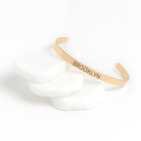 Load image into Gallery viewer, Brooklyn Bracelet - Gifts for Brooklyn - Personalized Cuff Bangle for Women
