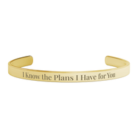 Load image into Gallery viewer, I Know the Plans I Have for You Cuff Bracelet - Hope Bible Verse Bangle for Mom, Jeremiah 29:11
