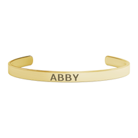 Load image into Gallery viewer, Abby Bracelet - Personalized Cuff Bangle for Abby - Custom Name Gifts for Women
