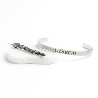 Load image into Gallery viewer, Elizabeth Bracelet - Gifts for Elizabeth - Personalized Cuff Bangle for Women
