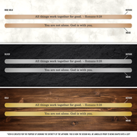 Load image into Gallery viewer, Romans 8:28 Gold Cuff Bracelet – All Things Work Together for Good
