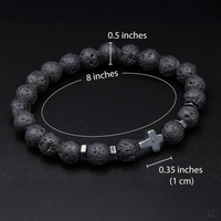 Load image into Gallery viewer, Christmas Gifts for Aunt - Awesome Aunt Bracelet - Lava Rock Bracelet – view 2
