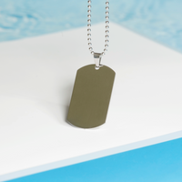 Load image into Gallery viewer, Matthew 28:20 Necklace, Christian Dog Tag Necklace, Bible Verse Gift, Faith Jewelry, Scripture Necklace, Religious Gift for Men or Women – view 3
