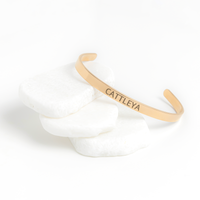 Load image into Gallery viewer, Cattleya Bracelet - Gifts for Cattleya - Personalized Cuff Bangle for Women
