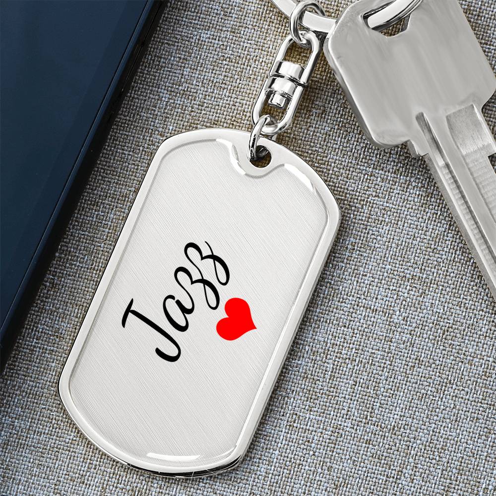 Jazz Keychain – Custom Name Keychain for Women