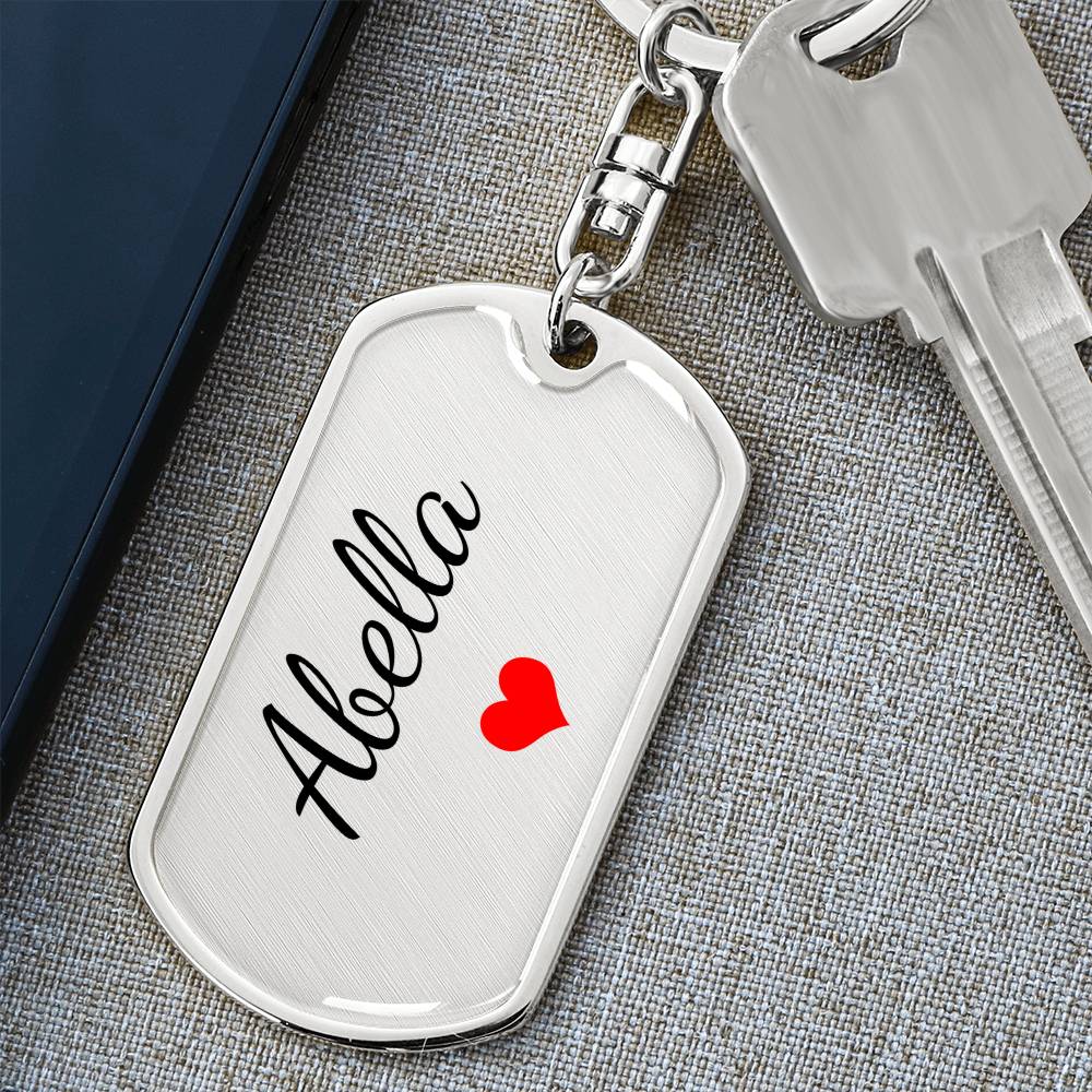 Abella Keychain – Custom Name Keychain for Women