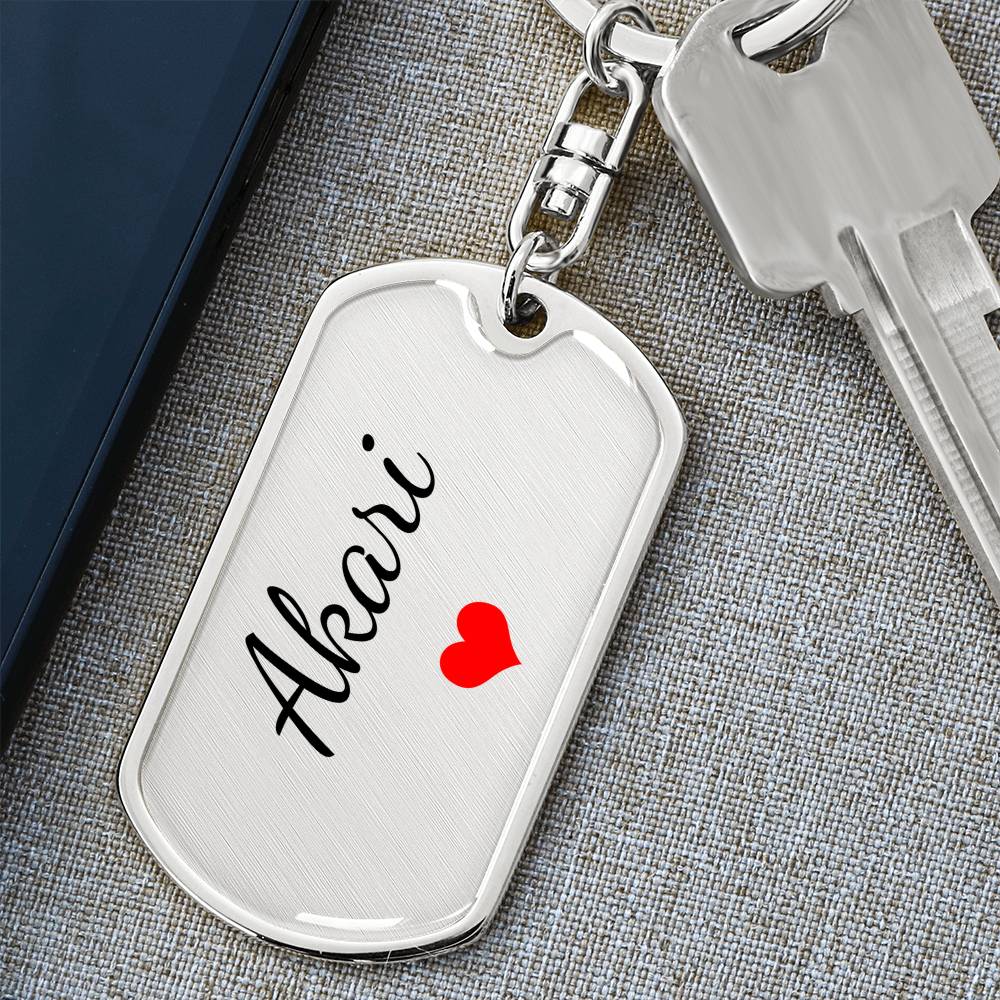 Akari Keychain – Custom Name Keychain for Women