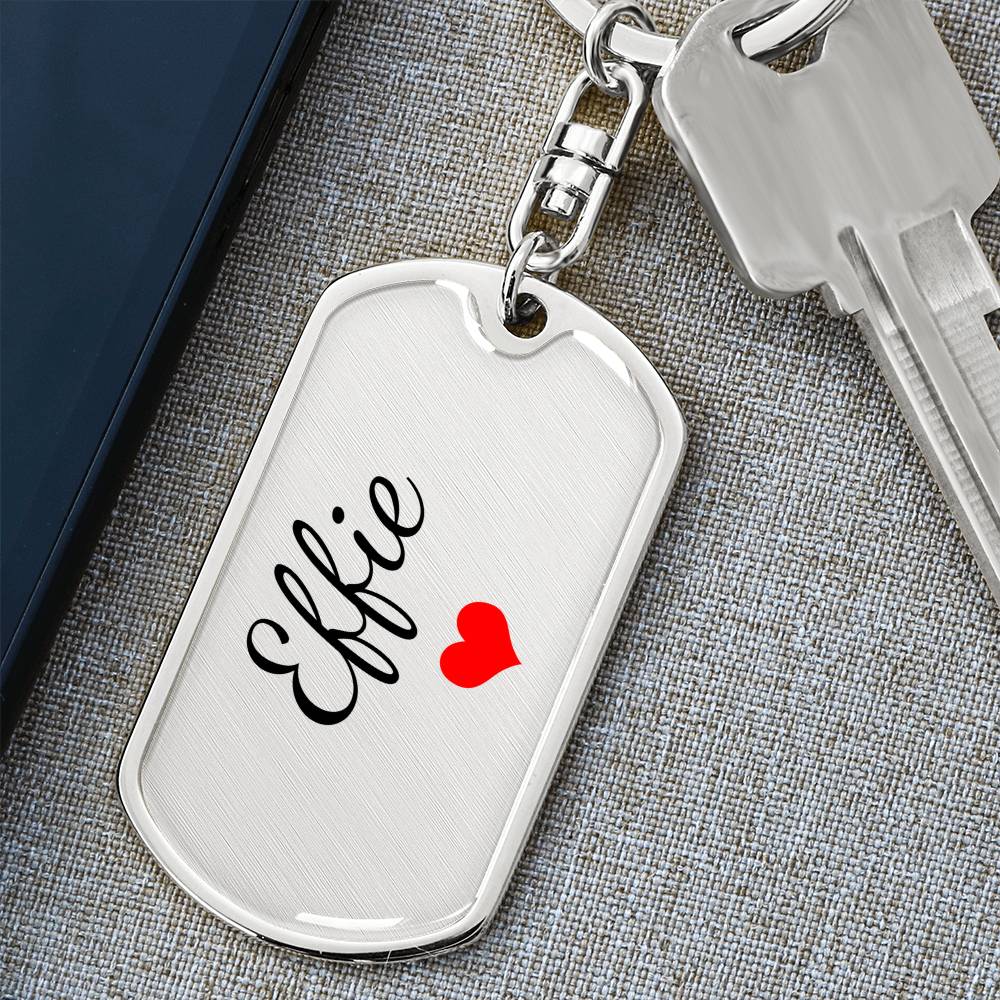 Effie Keychain – Custom Name Keychain for Women