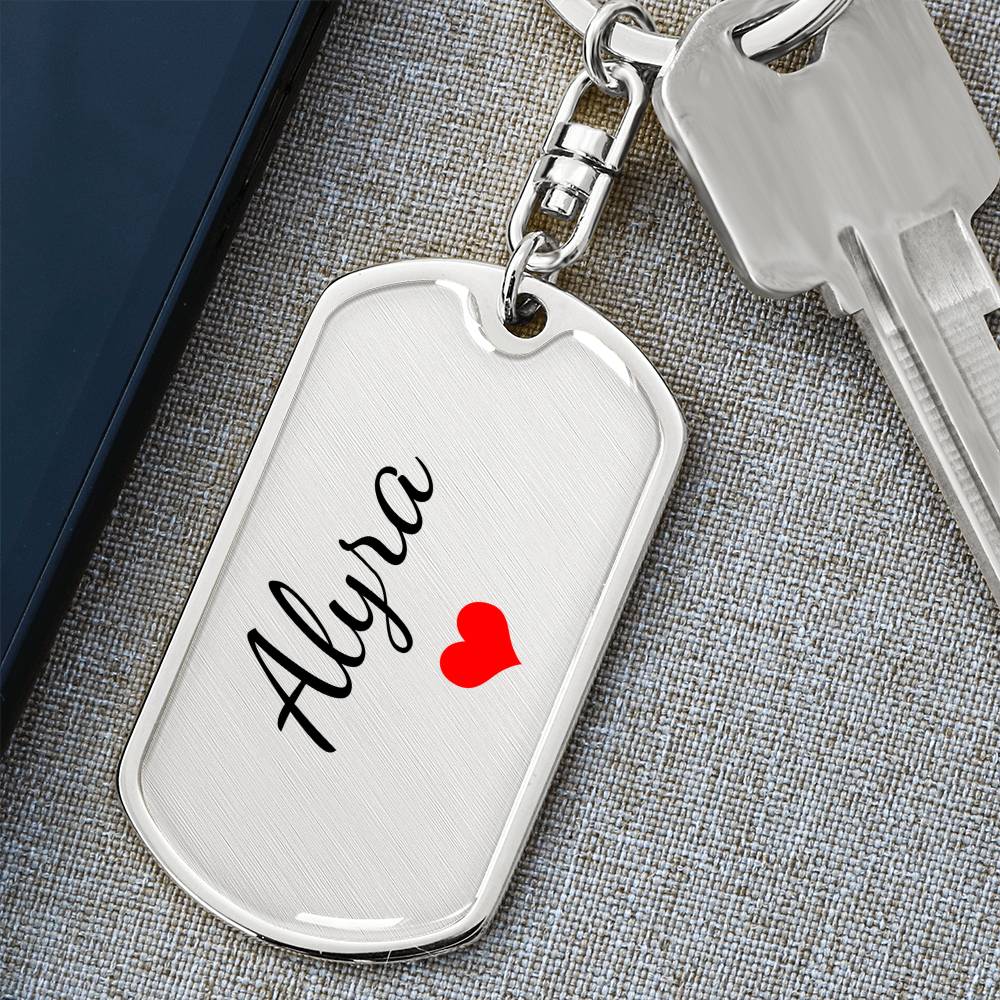 Alyra Keychain – Custom Name Keychain for Women