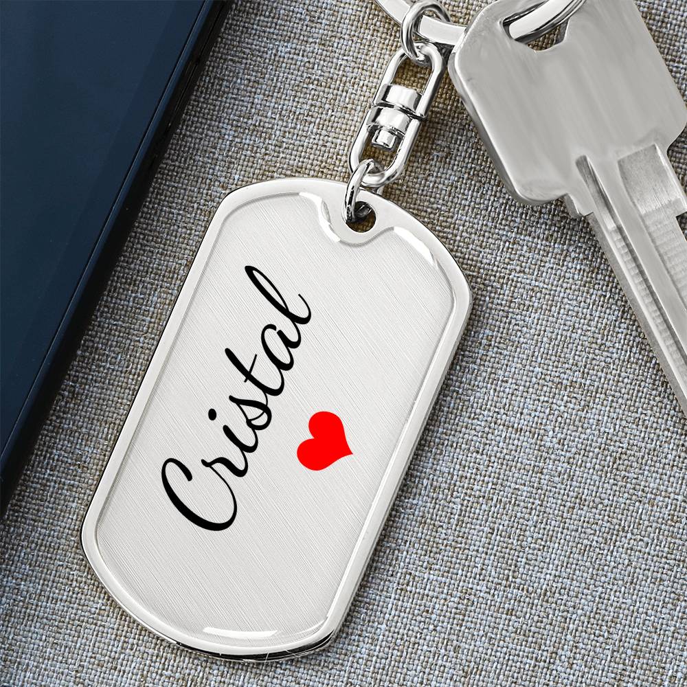 Cristal Keychain – Name Keychain for Women
