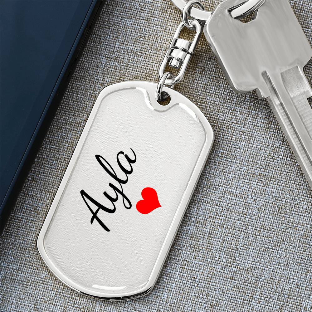 Ayla Keychain – Custom Name Keychain for Women