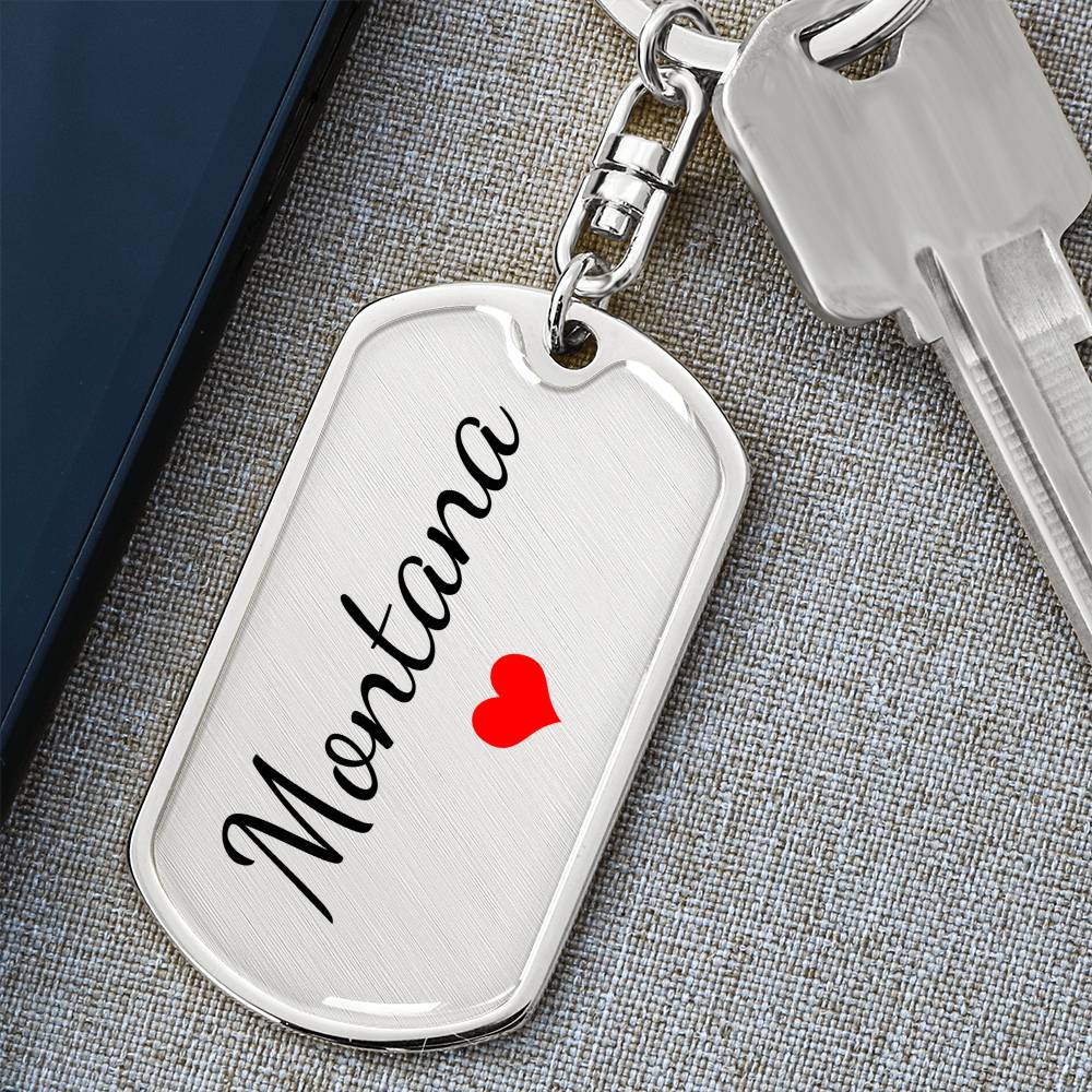 Montana Keychain – Name Keychain for Women