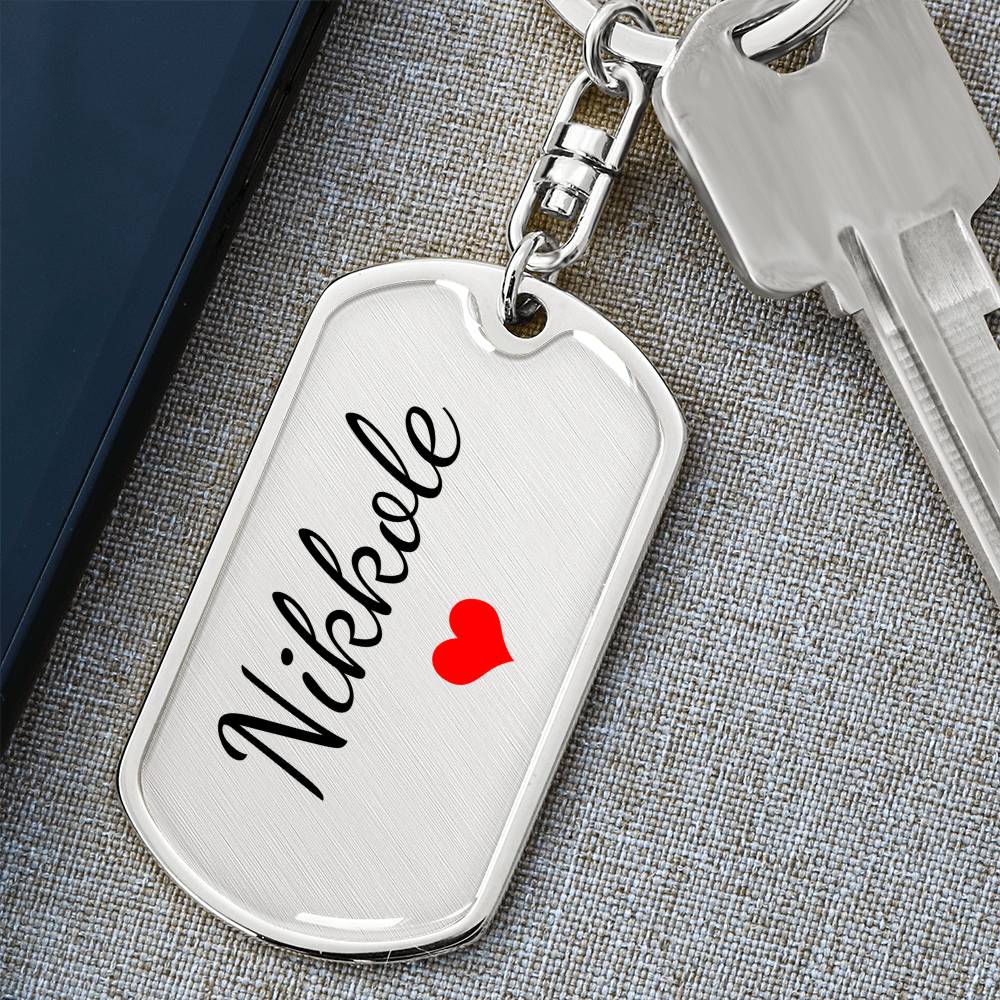 Nikkole Keychain – Name Keychain for Women