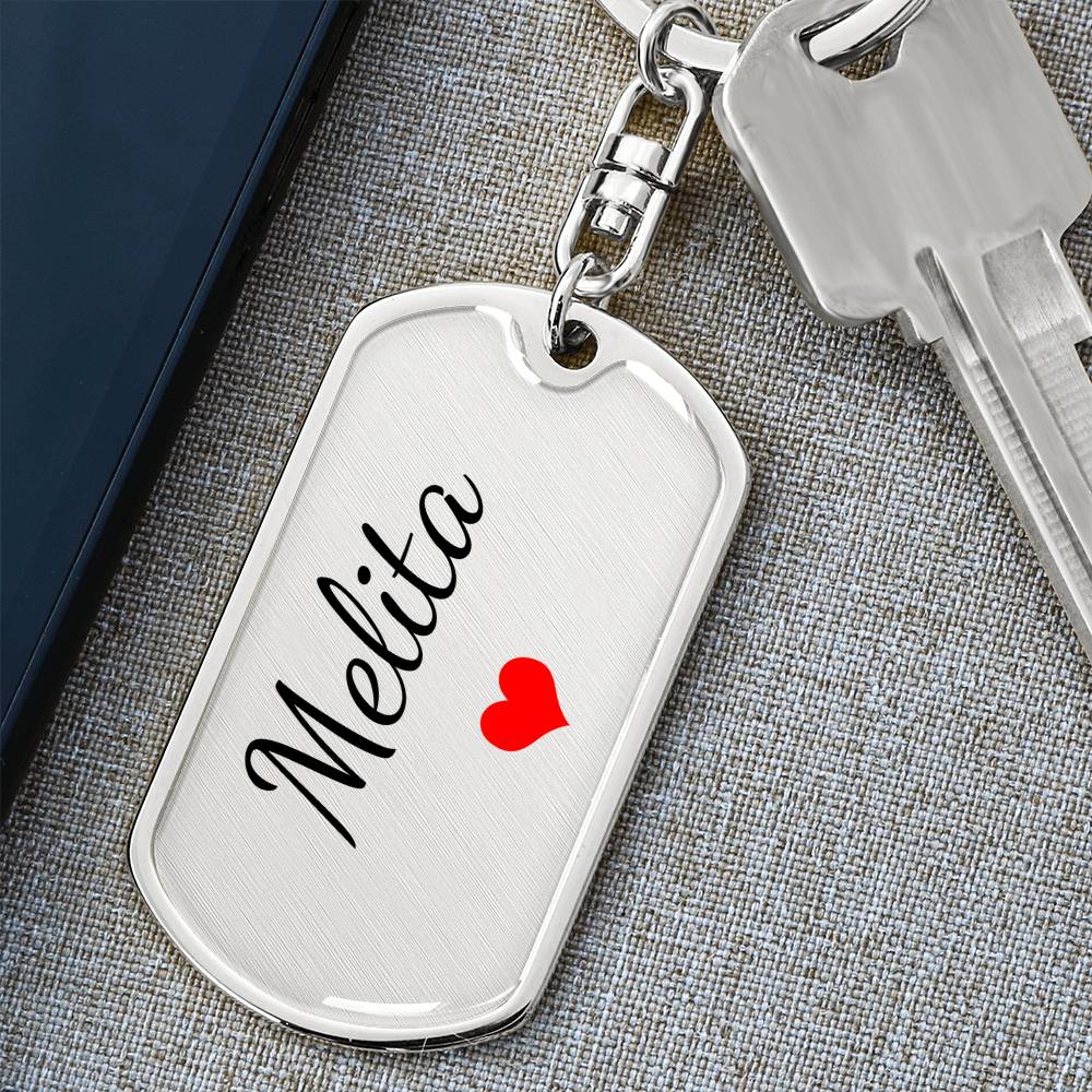 Melita Keychain – Custom Name Keychain for Women