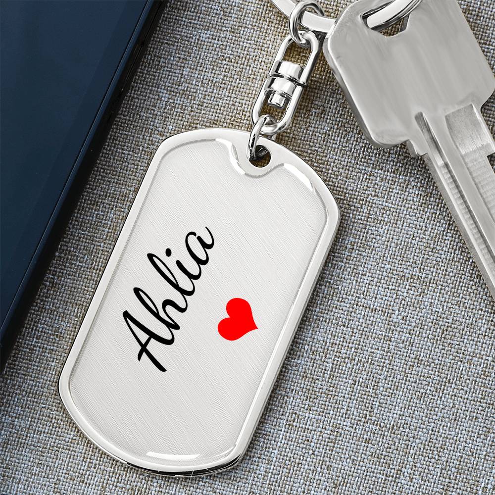 Ahlia Keychain – Custom Name Keychain for Women