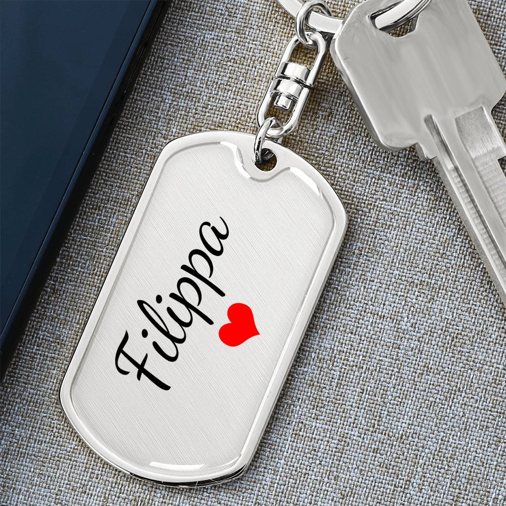 Filippa Keychain – Name Keychain for Women