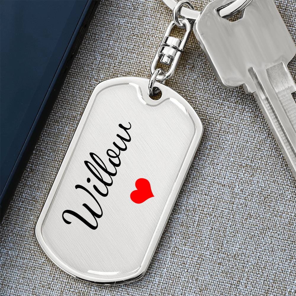Willow Keychain – Custom Name Keychain for Women