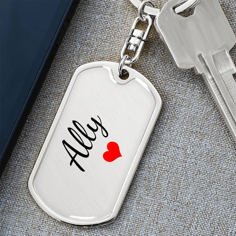 Ally Keychain – Custom Name Keychain for Women