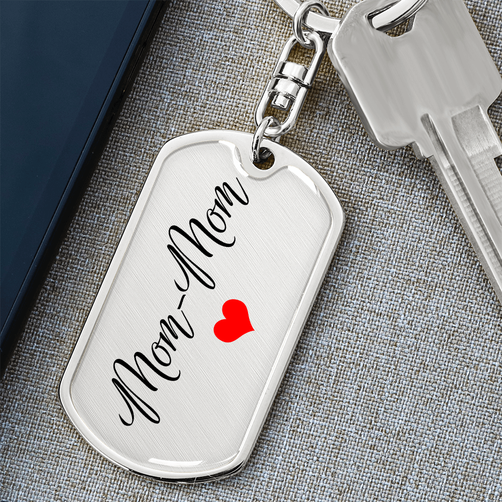 Mom-Mom Gift, Personalized Mom-Mom Keychain, Mother's Day Keepsake for Grandmother from Grandkids